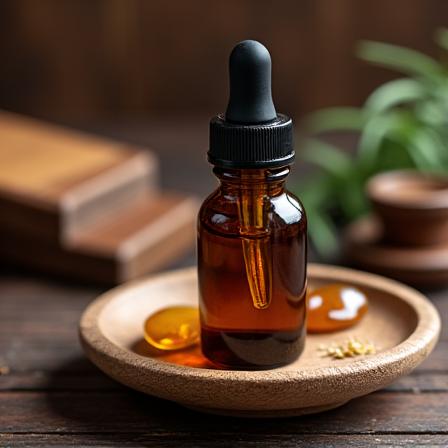 Natural beard oil for grooming and skin care beneath beard
